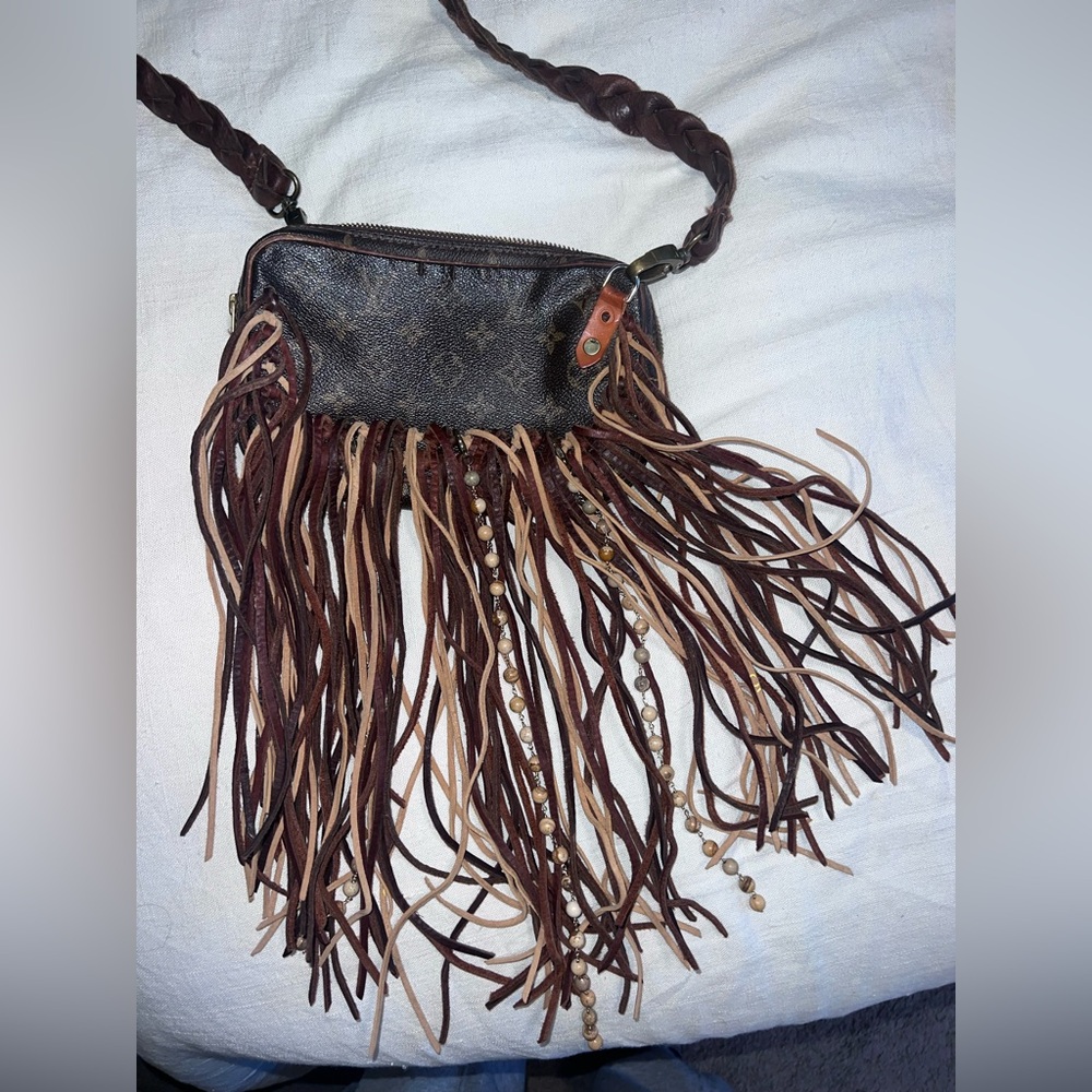 Vintage Boho small fringe crossbody